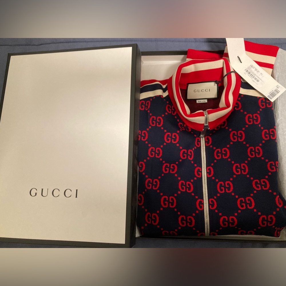 GUCCI Monogram GG Track Jacket - Size L